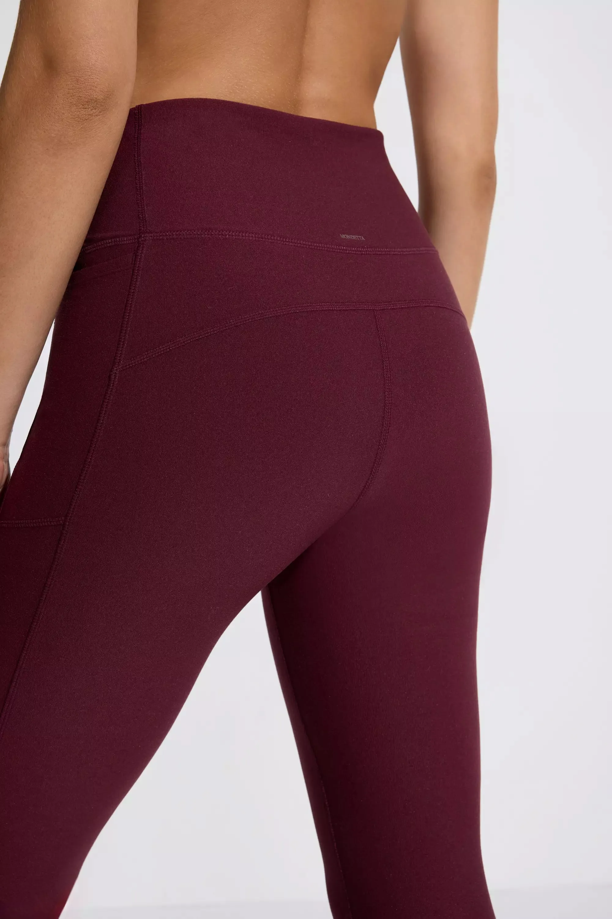 The Active Half-Moon Power Mesh GRS Certified Recycled Poly Legging - Deep Wine Red sold by Mondetta product image thumbnail 5