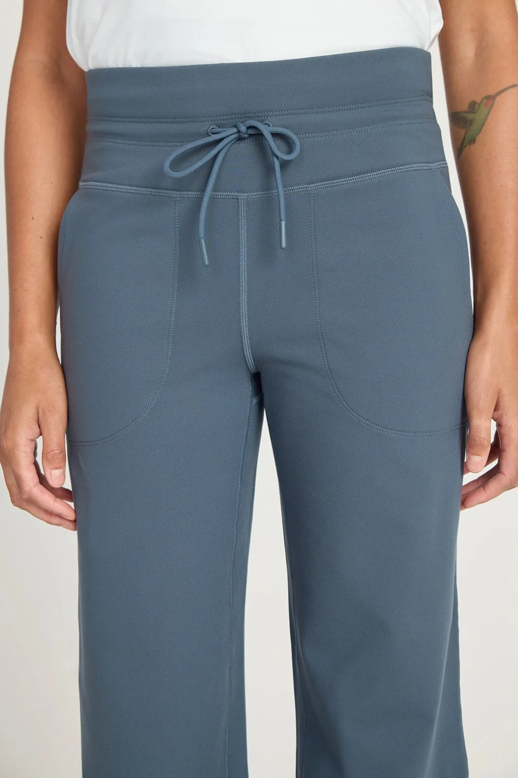 The Warm Stretch GRS Certified Recycled Poly Straight Leg Pant - Bluish Grey sold by Mondetta product image thumbnail 4
