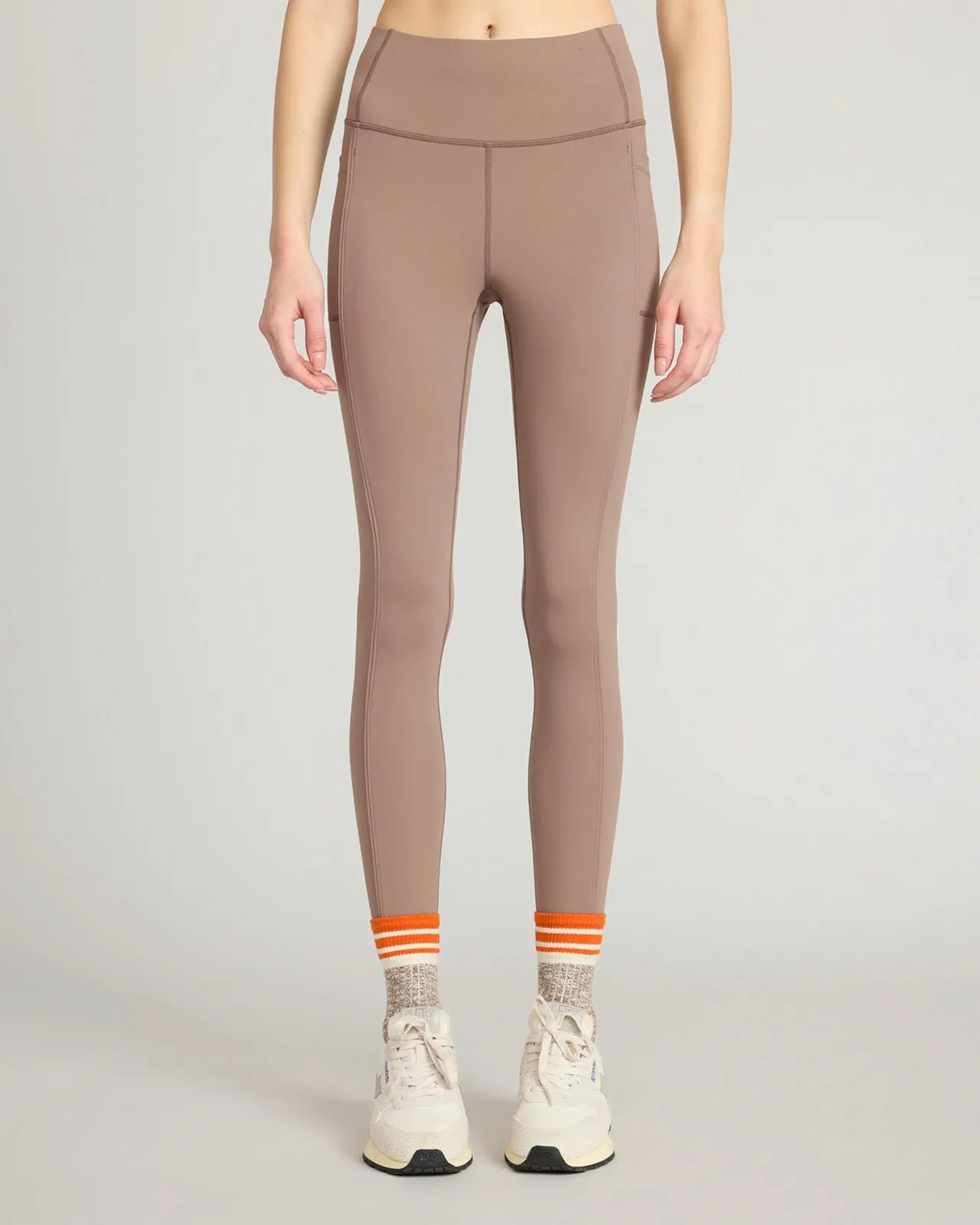 The Ultra-Soft GRS Certified Recycled Nylon Legging - Deep Taupe sold by Mondetta product image thumbnail 4