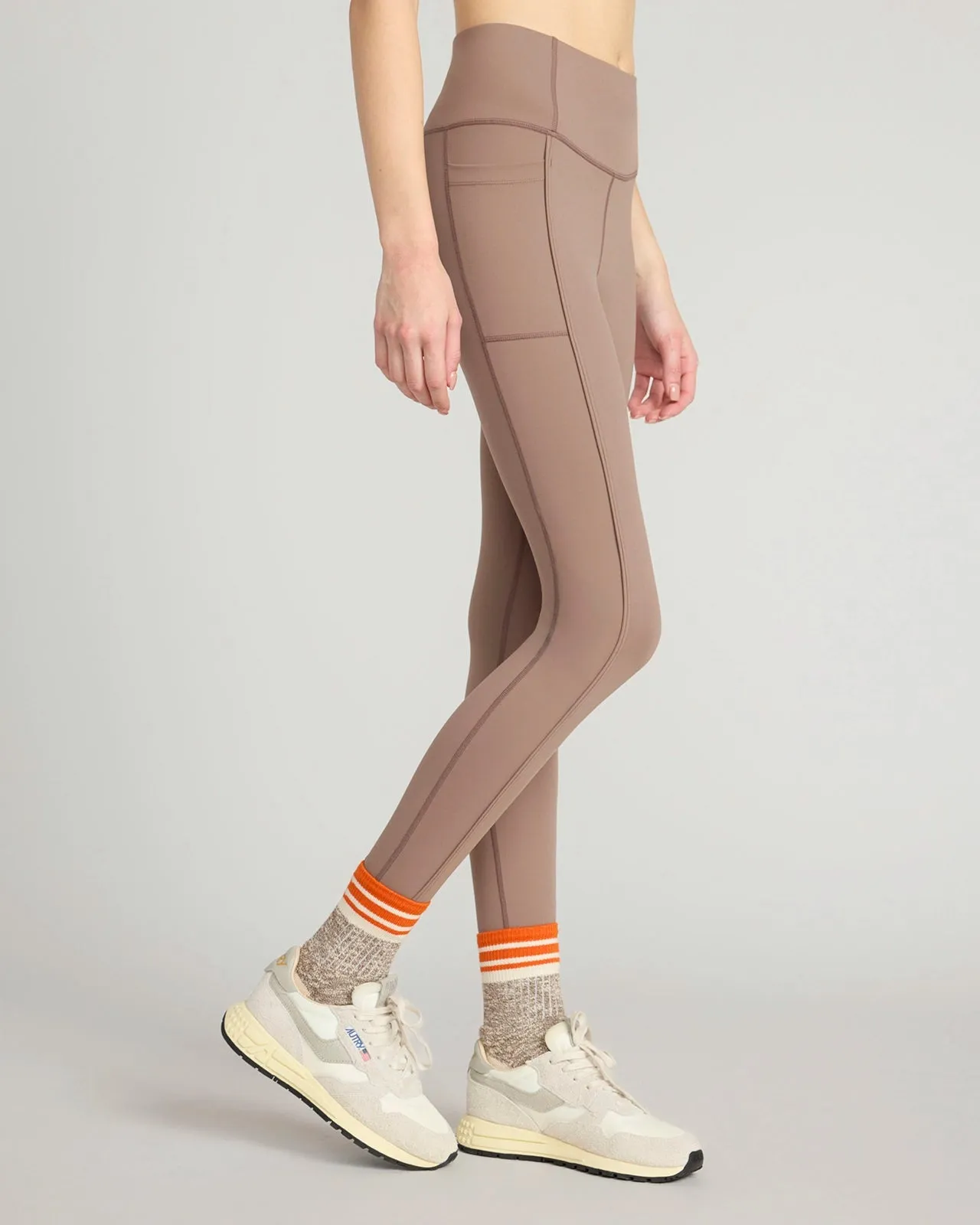 The Ultra-Soft GRS Certified Recycled Nylon Legging - Deep Taupe sold by Mondetta product image thumbnail 2