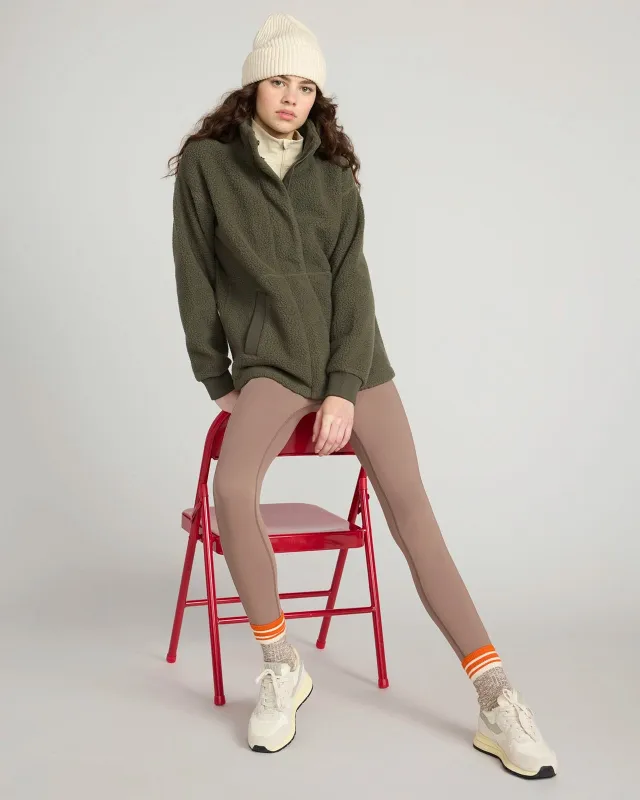 The Ultra-Soft GRS Certified Recycled Nylon Legging - Deep Taupe sold by Mondetta