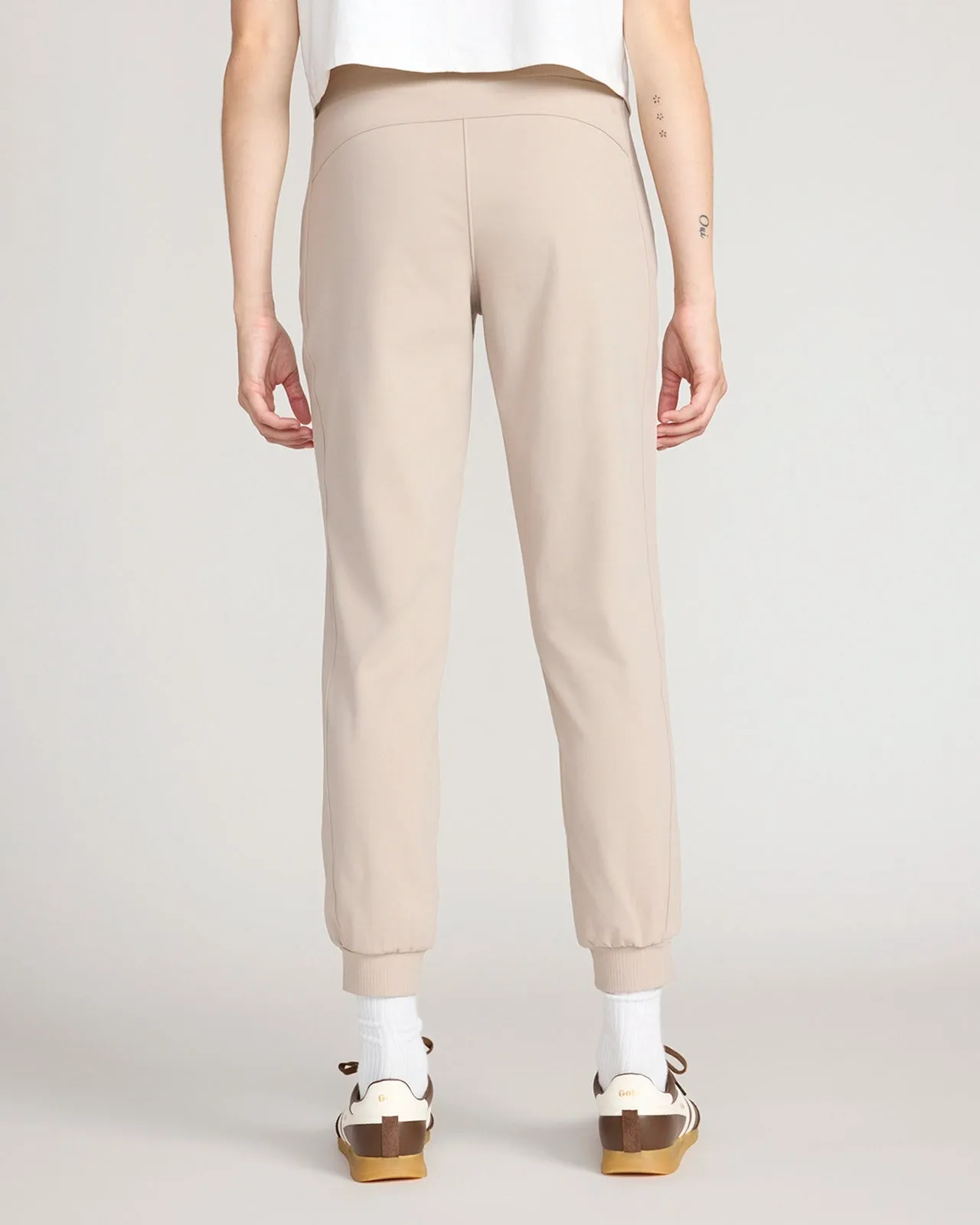 The Buttery Soft GRS Certified Recycled Nylon Mixed Media Jogger - Atmosphere sold by Mondetta product image thumbnail 5