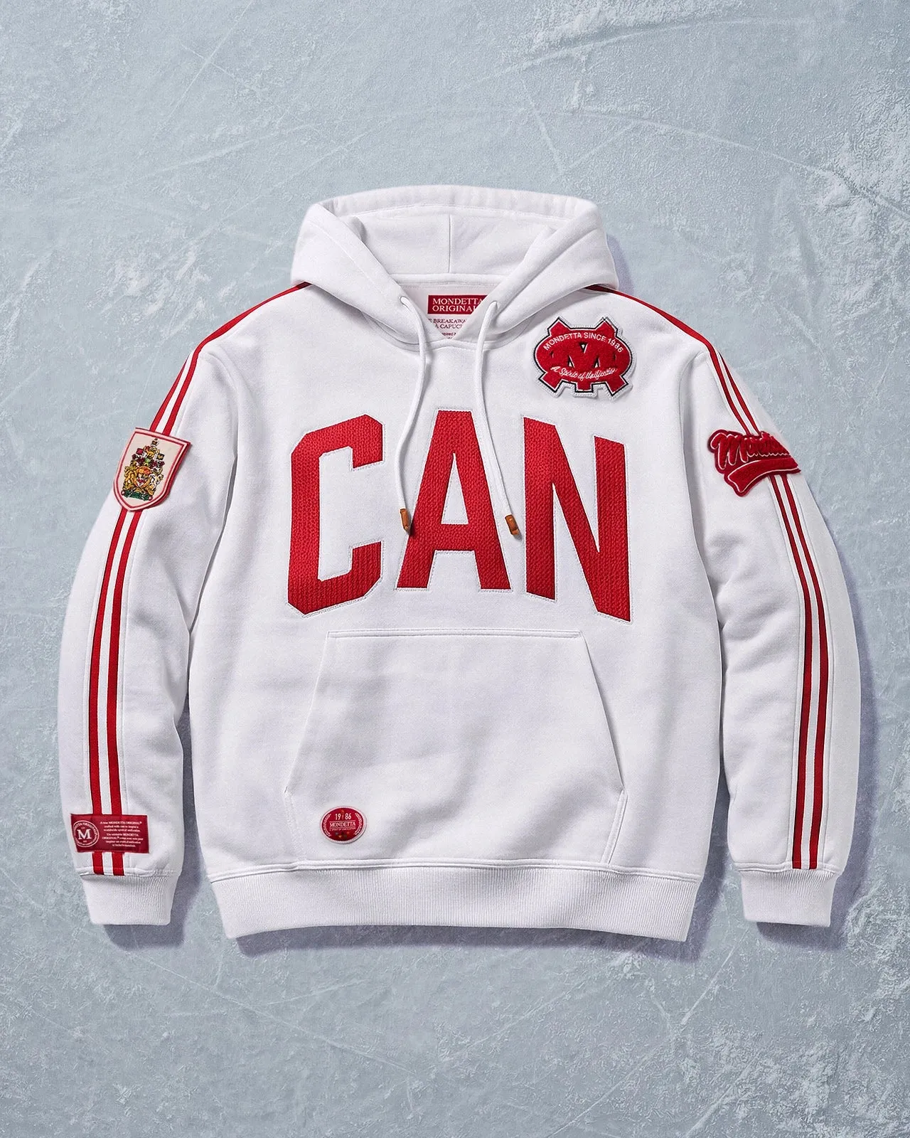The Breakaway Hoodie - Breakaway White/Canada sold by Mondetta