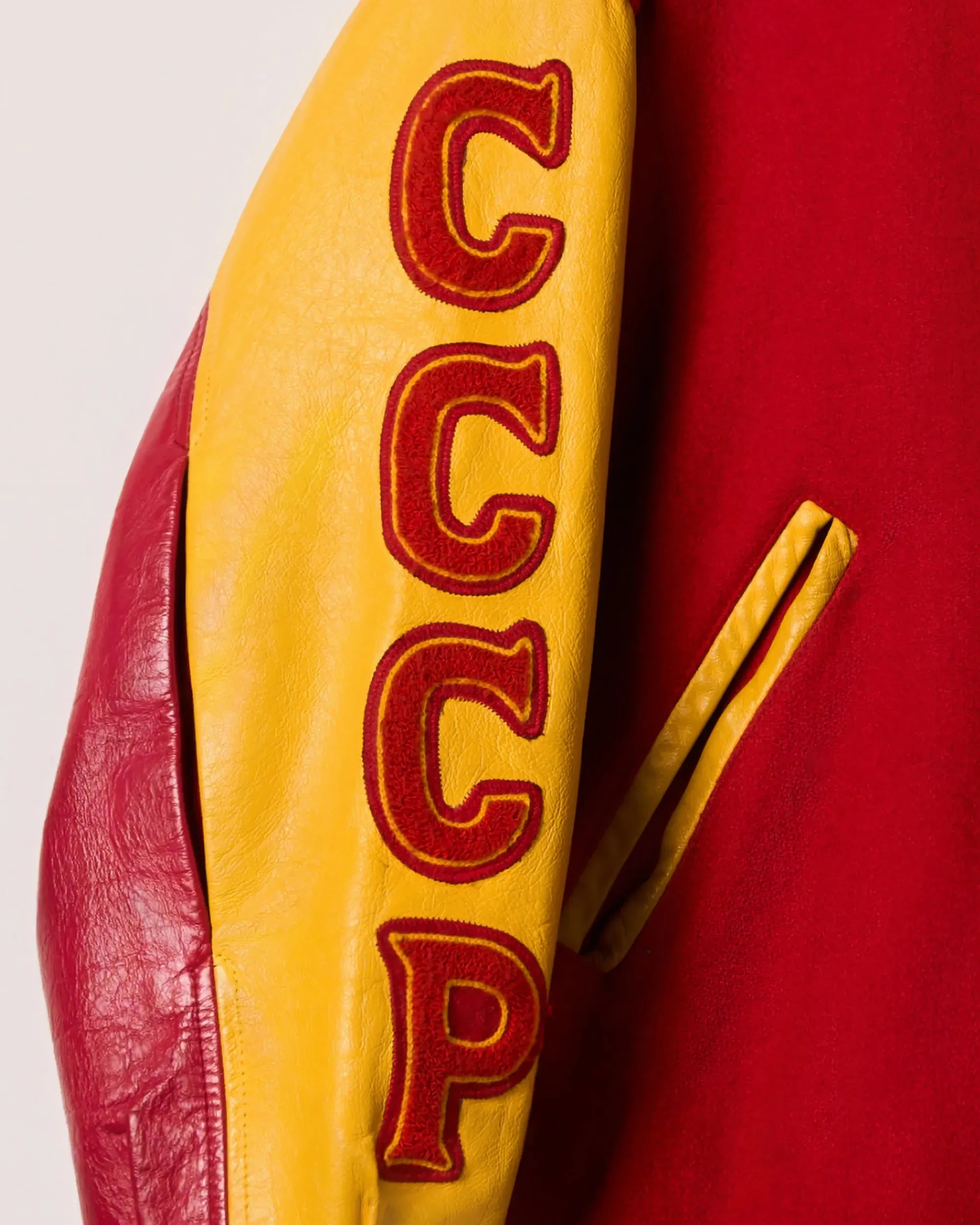 “Mondetta Everywear” CCCP Leather & Melton Varsity Jacket sold by Mondetta product image thumbnail 4