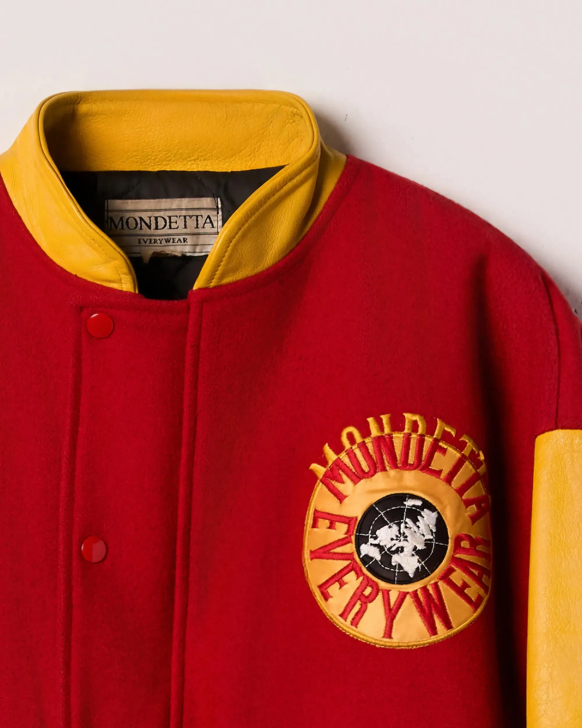 “Mondetta Everywear” CCCP Leather & Melton Varsity Jacket sold by Mondetta product image thumbnail 3