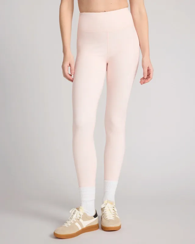 The Active GRS Certified Recycled Poly Printed Interlock Legging - Light Pink Abstract Dot Print sold by Mondetta