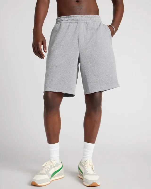 The Active GRS Certified Poly Textured Shorts - Grey Melange sold by Mondetta