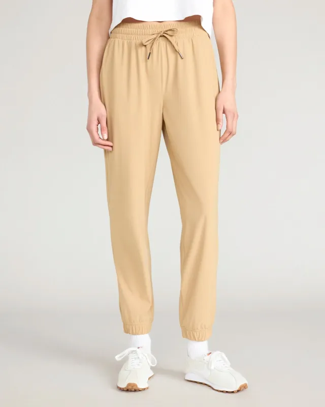 The Active GRS Certified Recycled Nylon Warp Knit Jogger - Tannin made by Mondetta