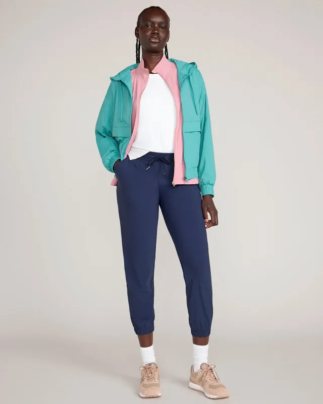 The Active GRS Certified Recycled Nylon Warp Knit Jogger - Navy Blazer made by Mondetta