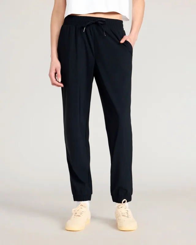 The Active GRS Certified Recycled Nylon Warp Knit Jogger - Black made by Mondetta