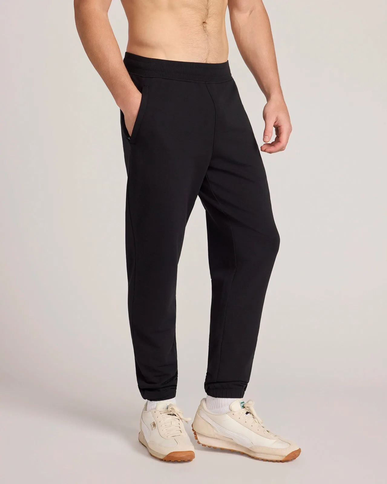 The Soft Terry Organic Cotton Jogger - Black sold by Mondetta