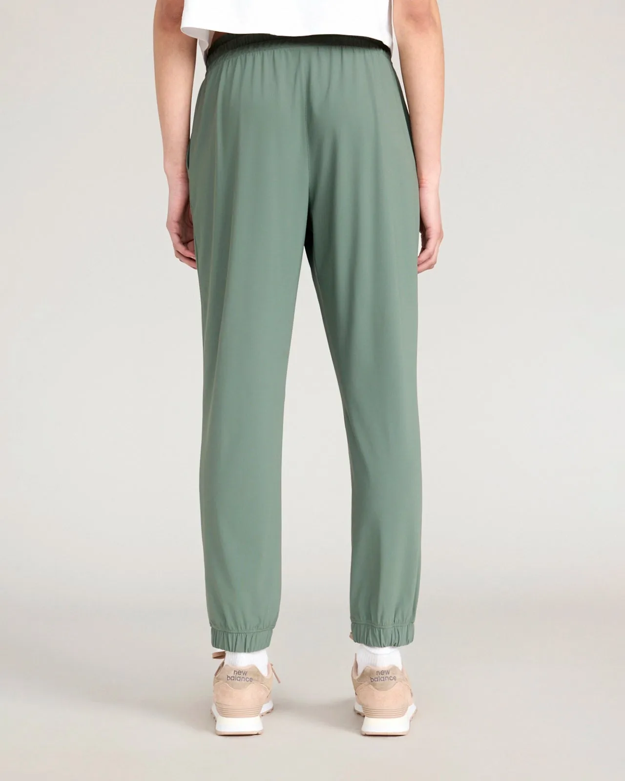 The Active GRS Certified Recycled Nylon Warp Knit Jogger - Muted Green sold by Mondetta product image thumbnail 5