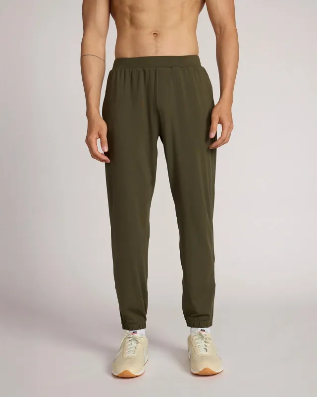 The Active 29" Stretch Jogger - Burnt Olive made by Mondetta