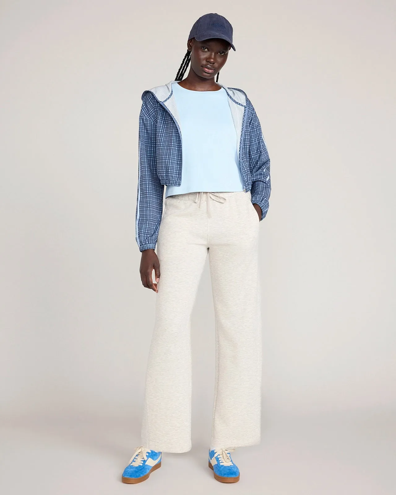 The Soft Luxe Double Knit Wide Leg Pant - Heather Oatmeal sold by Mondetta product image thumbnail 2