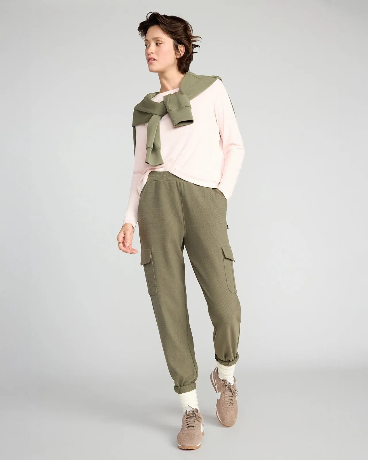 The Soft Ribbed Long Sleeve - Light Pink sold by Mondetta