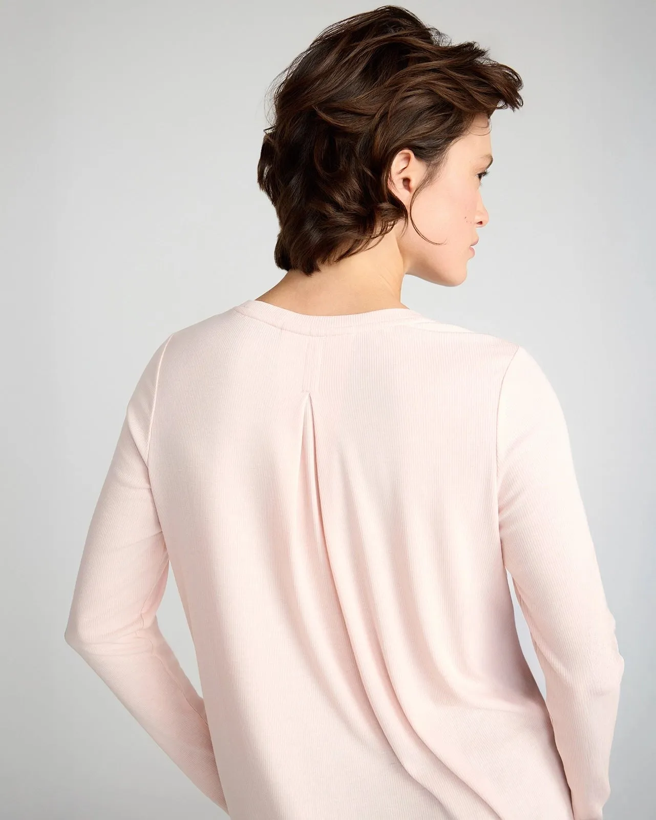 The Soft Ribbed Long Sleeve - Light Pink sold by Mondetta product image thumbnail 3
