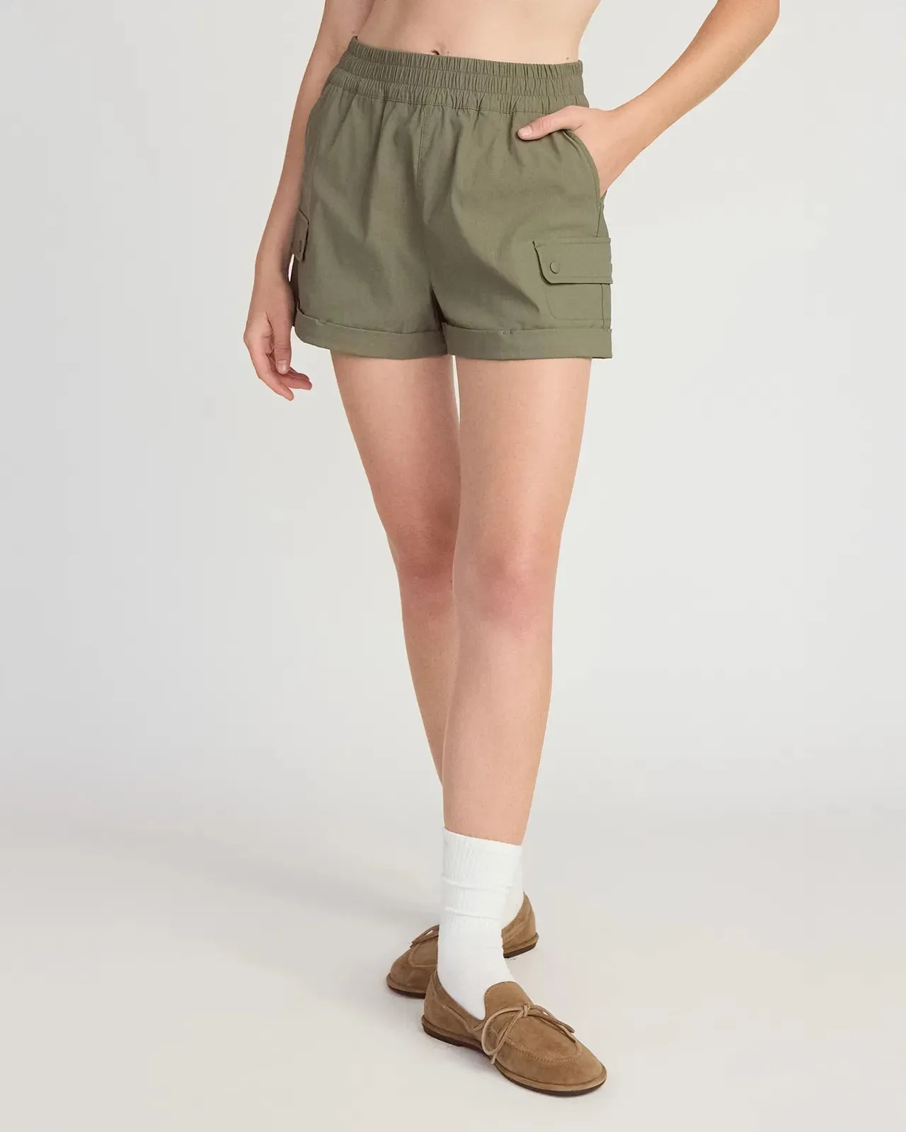 The Active Light Stretch Short - Dusty Olive sold by Mondetta product image thumbnail 3