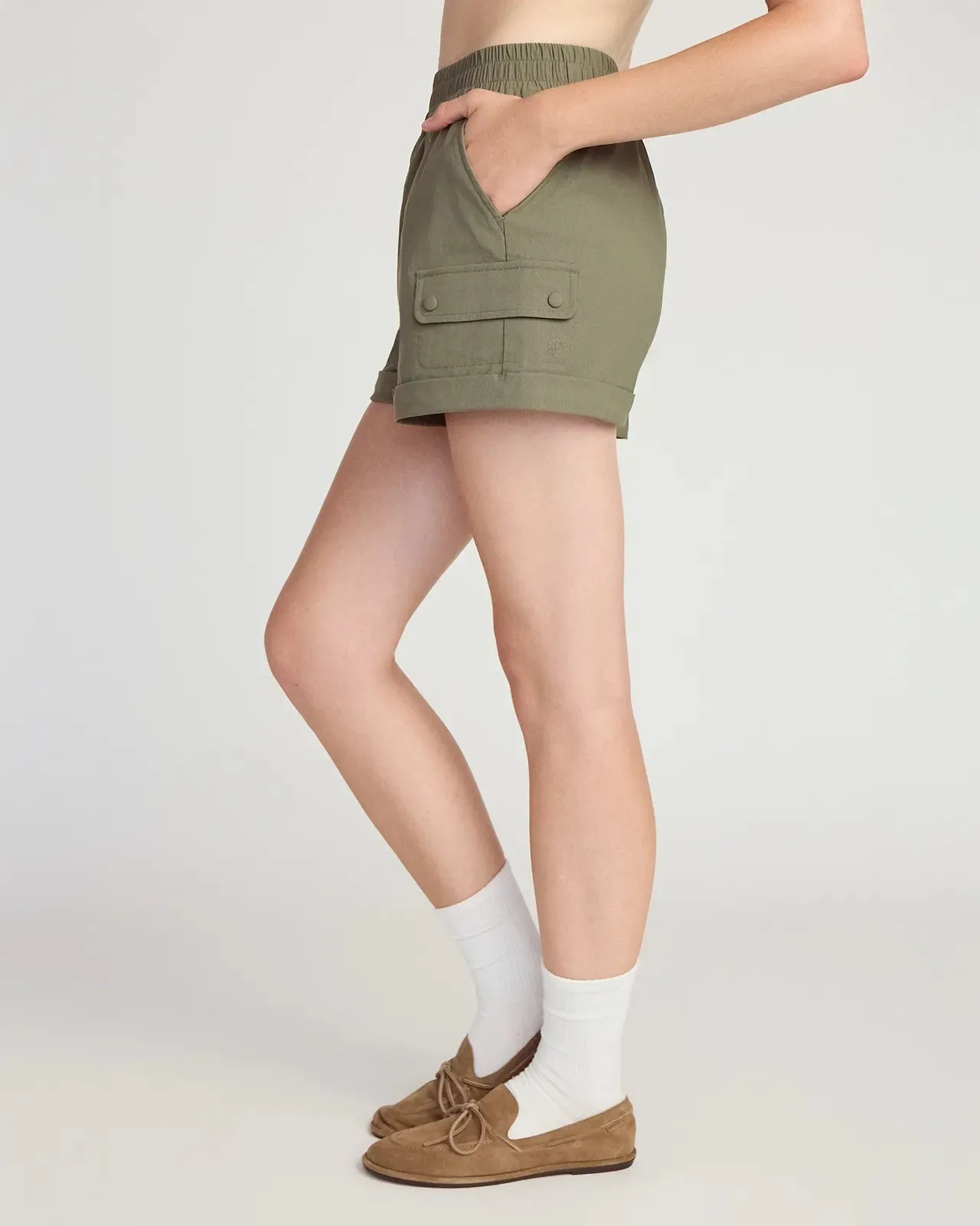 The Active Light Stretch Short - Dusty Olive sold by Mondetta product image thumbnail 4
