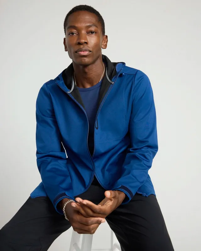 The Men's Wind Water-Resistant Jacket - Estate Blue made by Mondetta