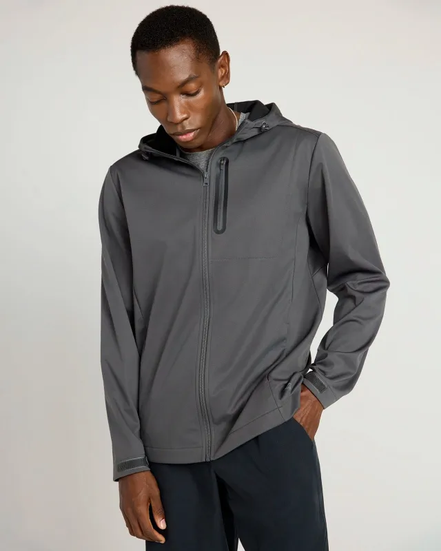 The Men's Wind Water-Resistant Jacket - Dark Grey made by Mondetta