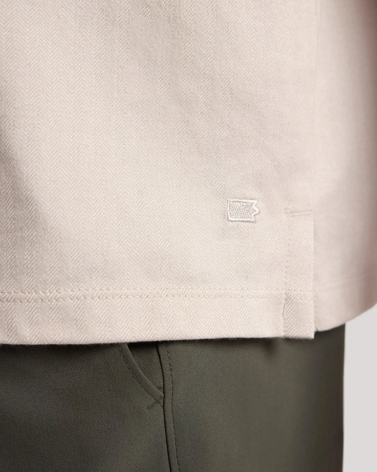 The Active Organic Cotton Herringbone Jacquard Polo - Chateau Grey sold by Mondetta product image thumbnail 5