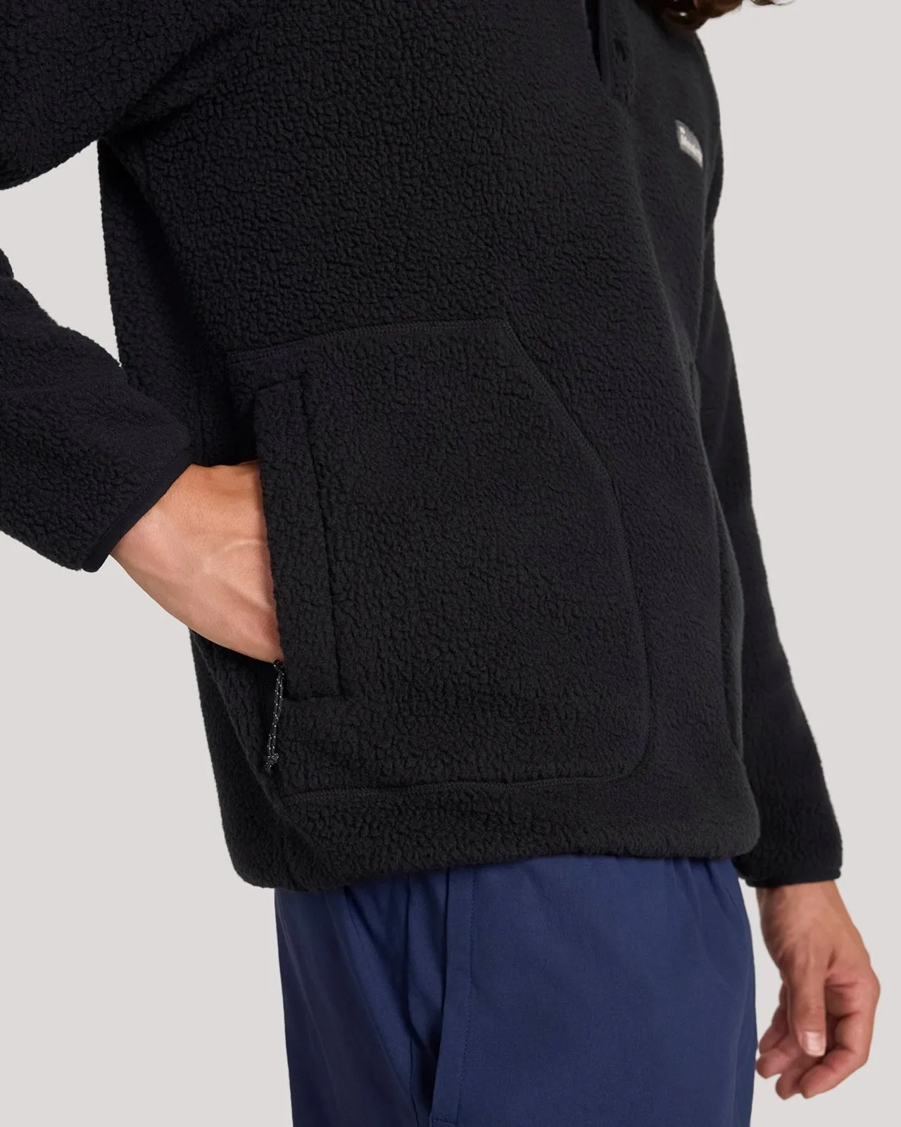 The Soft Luxe Berber Quarter-Snap Pullover - Black sold by Mondetta product image thumbnail 5