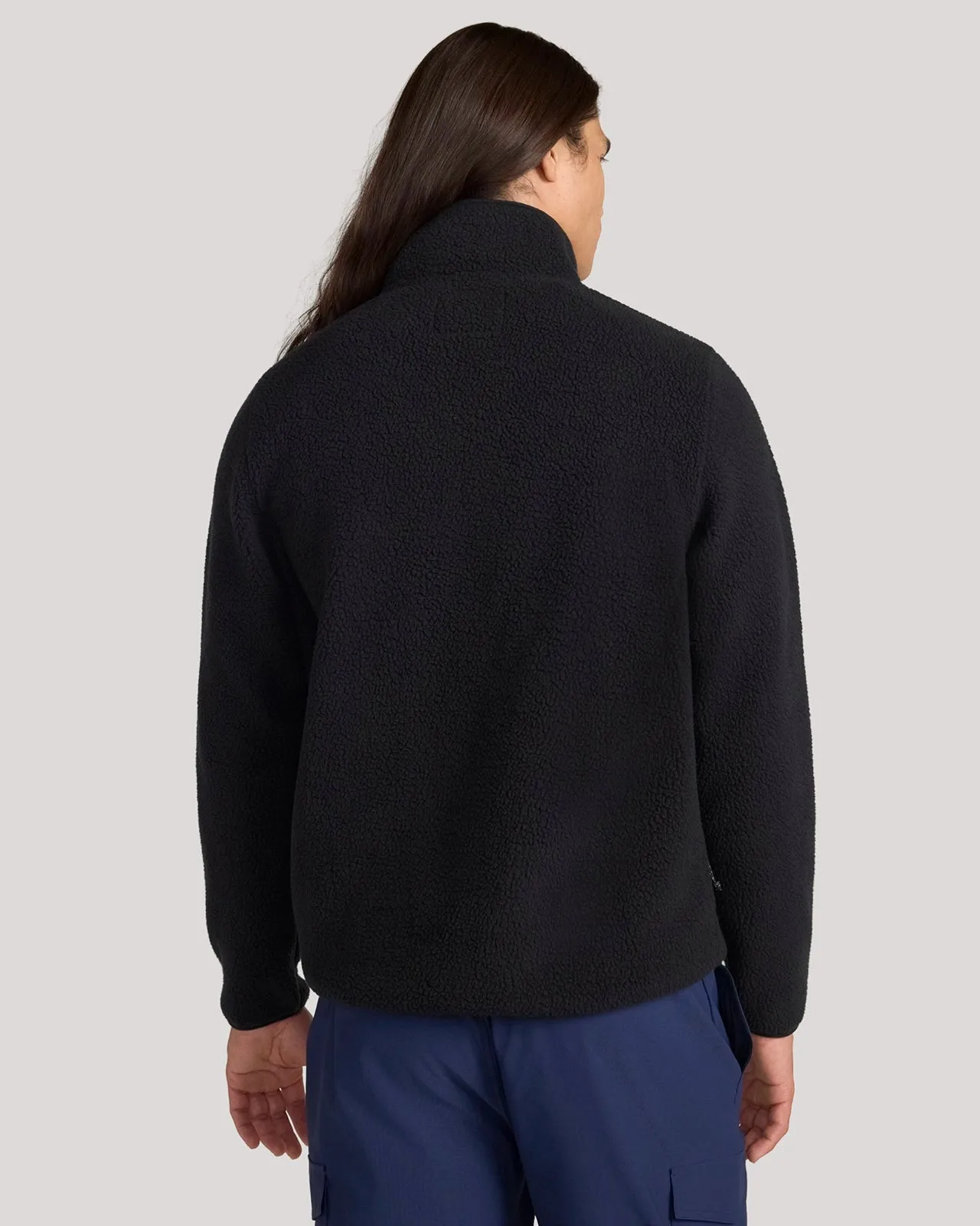 The Soft Luxe Berber Quarter-Snap Pullover - Black sold by Mondetta product image thumbnail 4