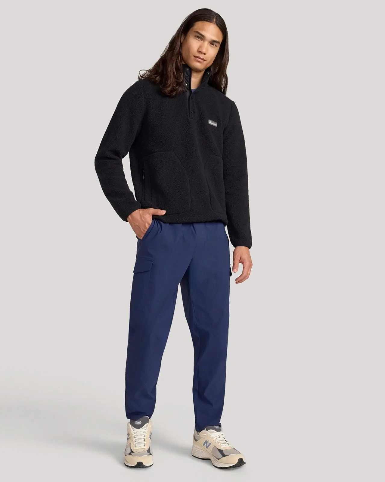 The Soft Luxe Berber Quarter-Snap Pullover - Black sold by Mondetta product image thumbnail 3