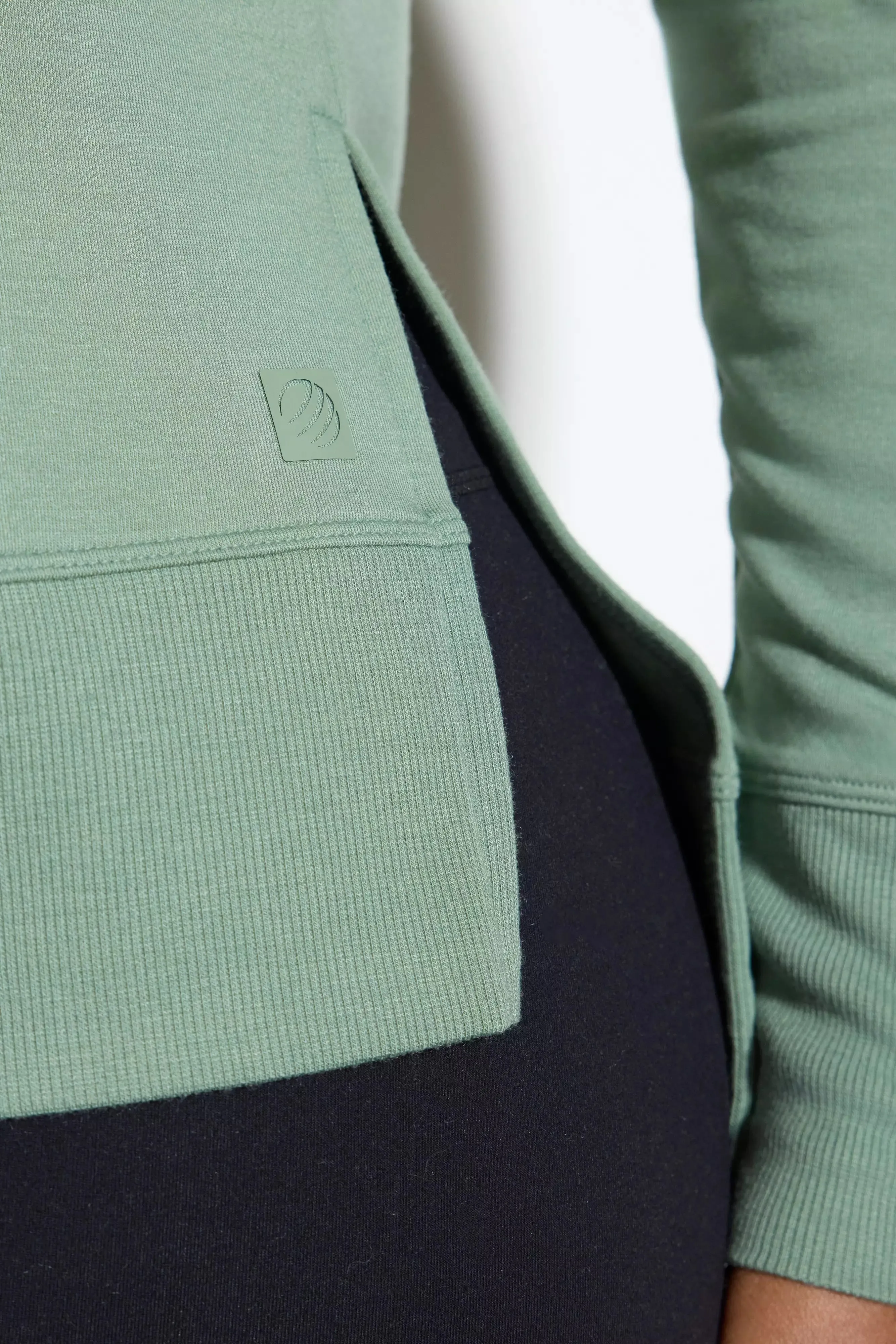 Modal Fleece Side Slit Pullover - Hedge Green sold by MPG product image thumbnail 5