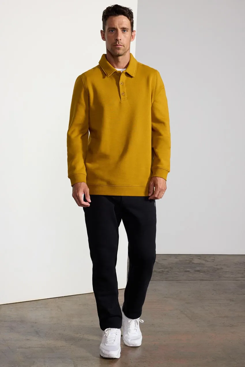 Comfort Men's Fleece Polo - Old Gold sold by MPG product image thumbnail 2
