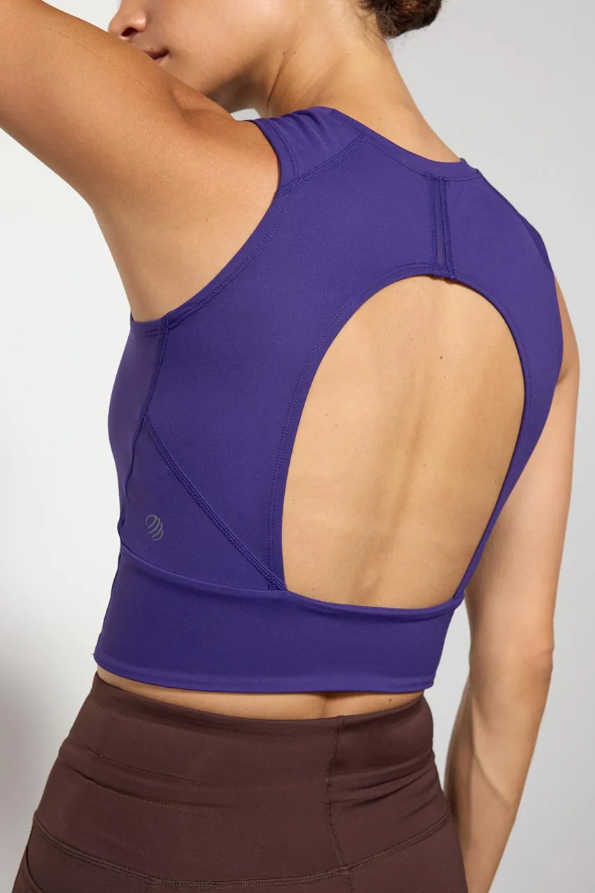 Vital Recycled Nylon Cropped Open Back Tank Top sold by MPG product image thumbnail 5