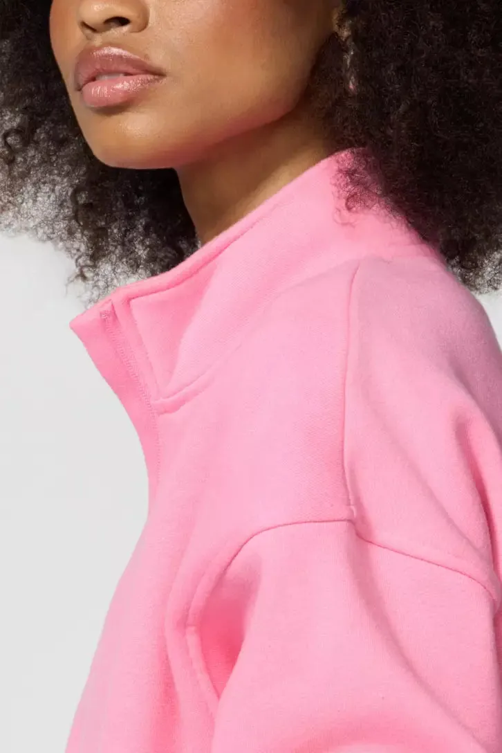 The Comfort Women’s 1/4 Zip Cropped Sweatshirt sold by MPG product image thumbnail 5