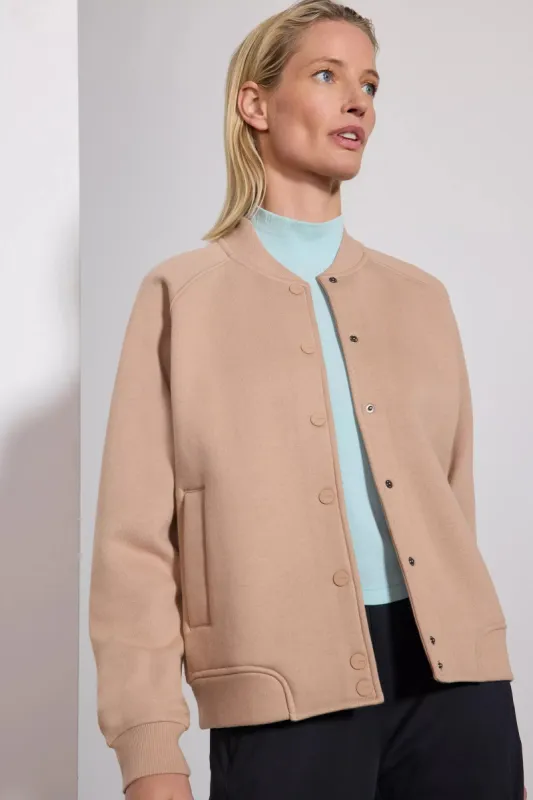 Comfort Fleece Bomber Jacket - Warm Taupe sold by MPG