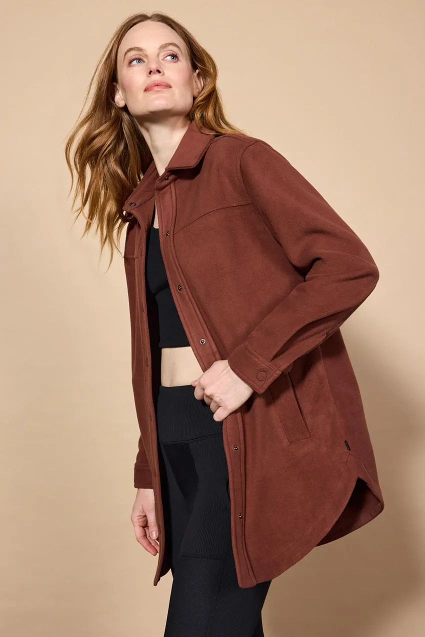 Elevate Recycled Polyester Shirt Jacket with Welt Pockets sold by MPG