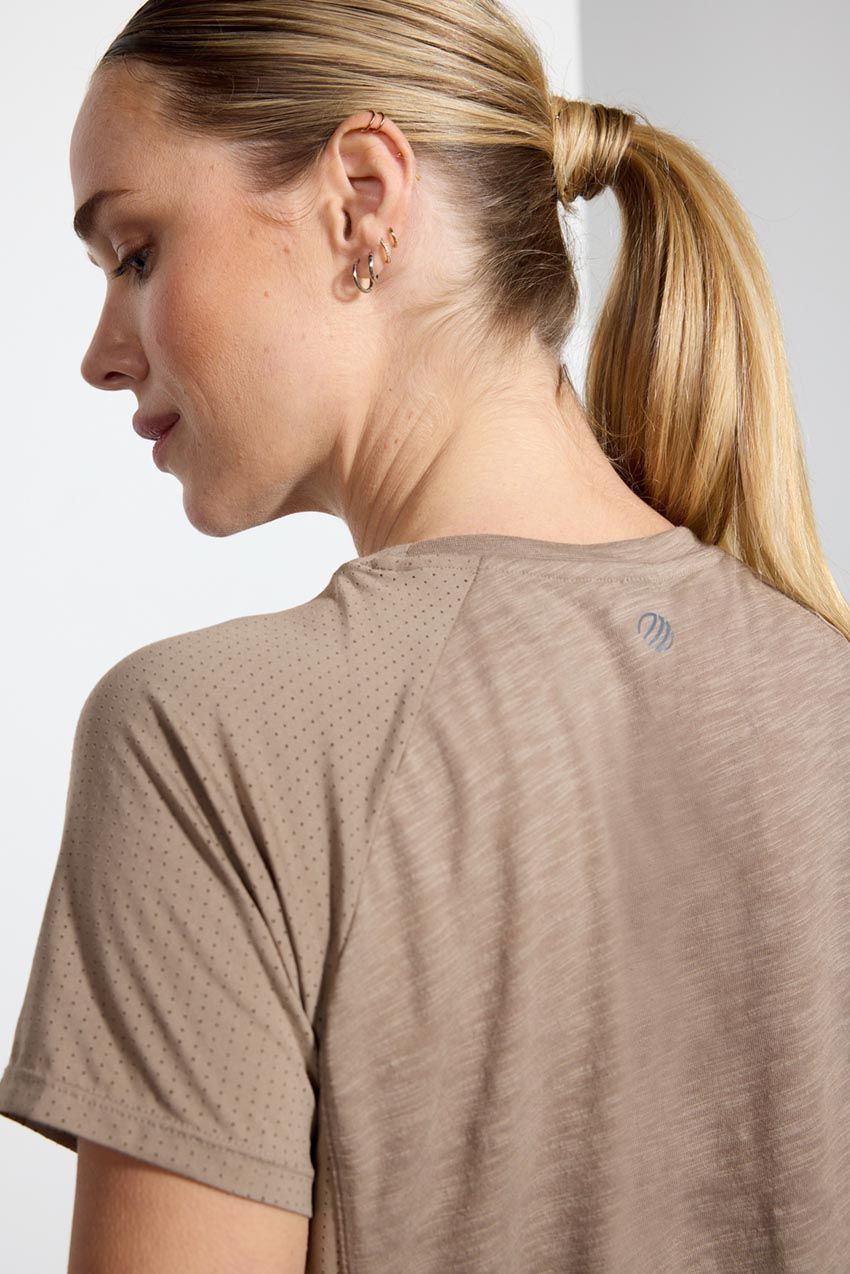 Fusion Crew Neck Short Sleeve Mixed Media Shirt sold by MPG product image thumbnail 5