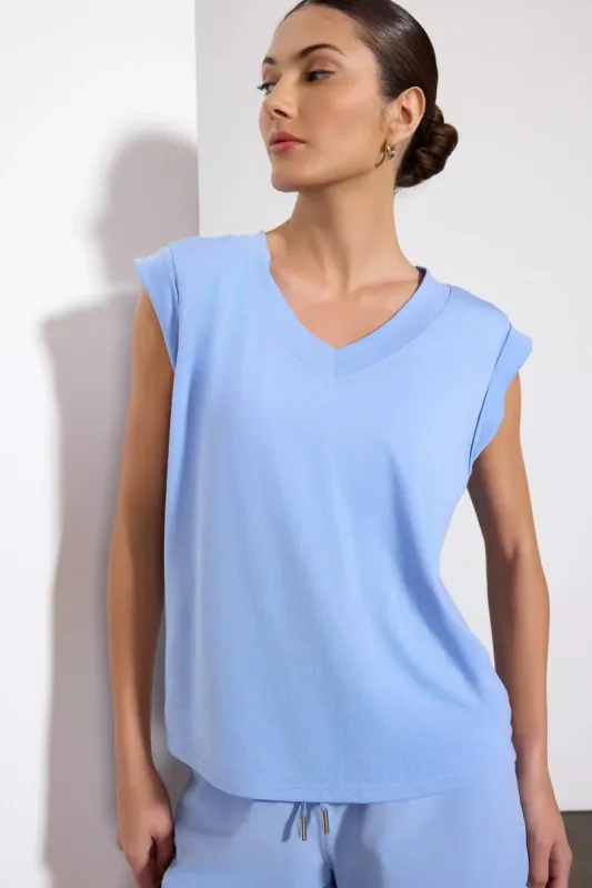 Performance Knit V-Neck Tee - Hydrangea sold by MPG