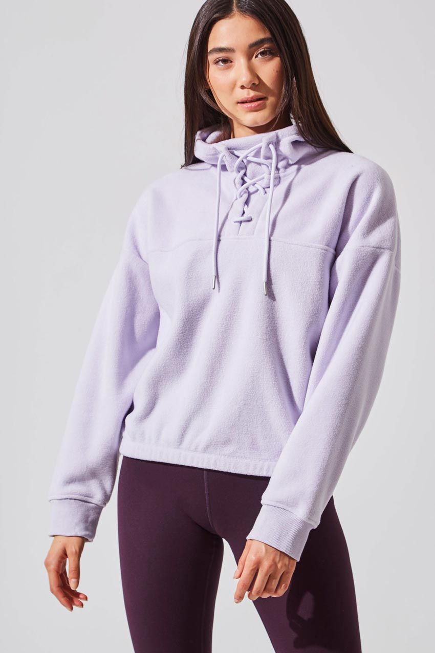 Avril Cropped Fleece Hoodie sold by MPG