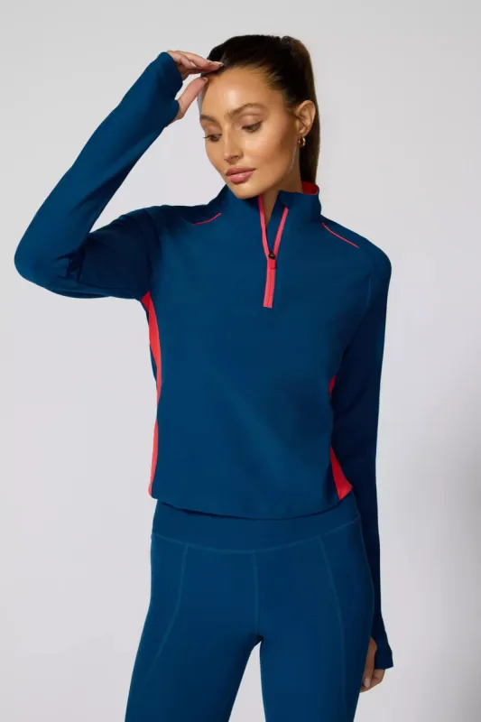 Explore Mock-Neck 1/4 Zip - Poseidon sold by MPG