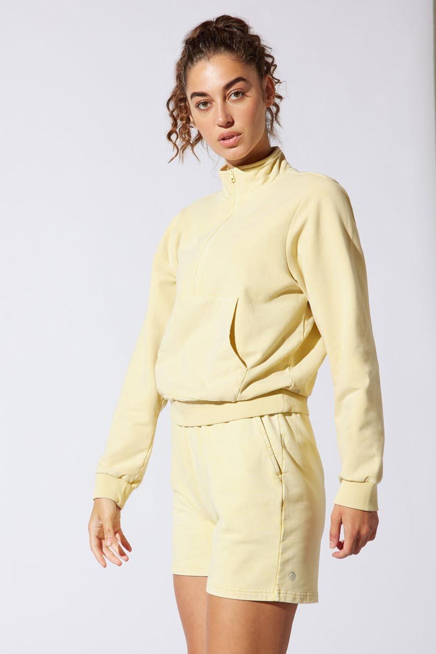 Ally 1/2 Zip Cropped Sweatshirt sold by MPG product image thumbnail 4