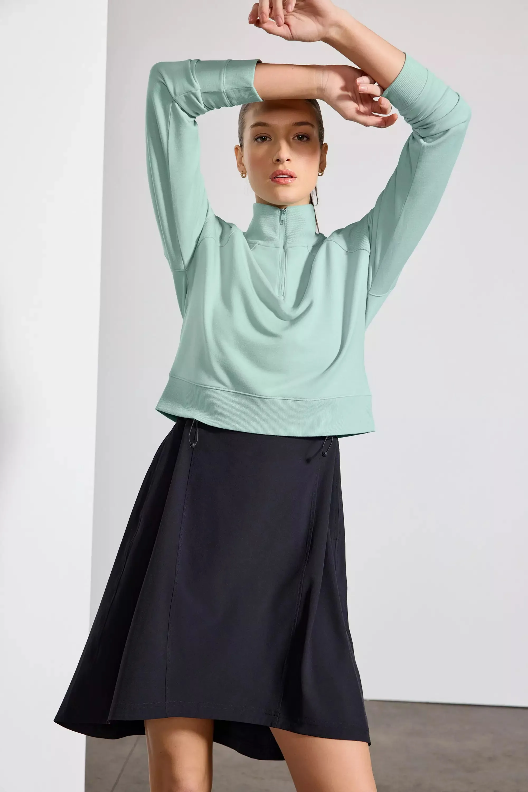 Modal Fleece Relaxed 1/4 Zip - Blue Haze sold by MPG