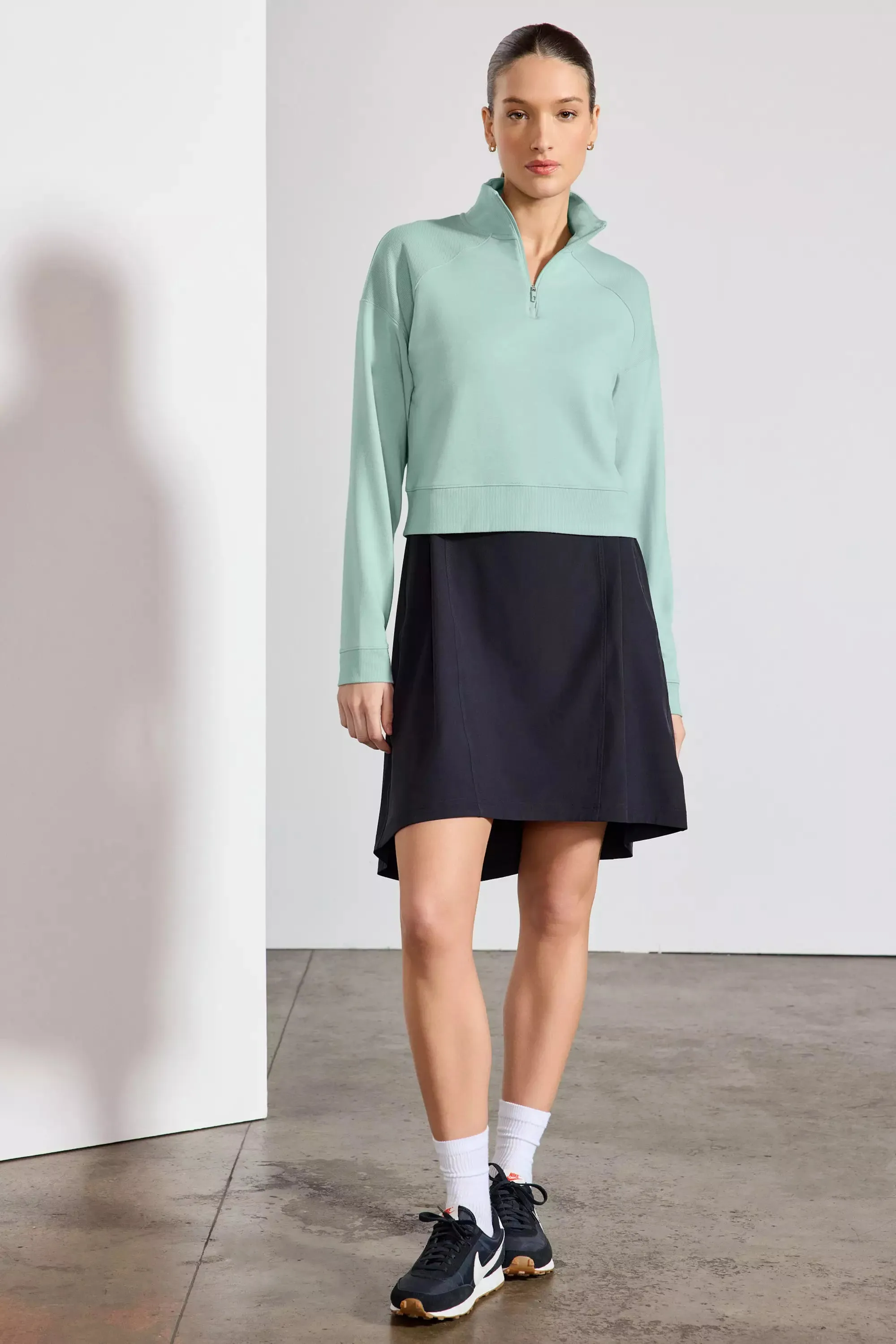 Modal Fleece Relaxed 1/4 Zip - Blue Haze sold by MPG product image thumbnail 2