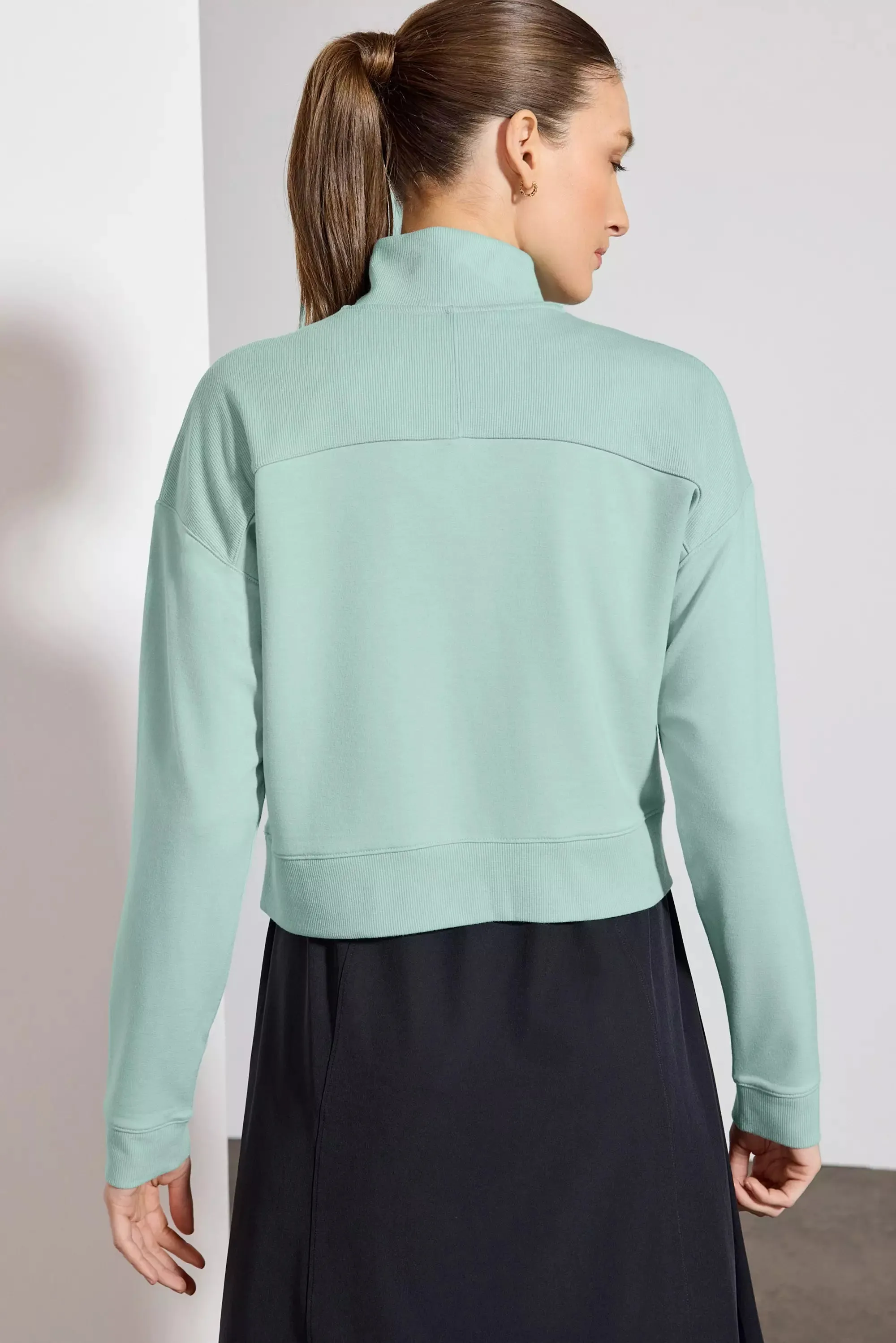 Modal Fleece Relaxed 1/4 Zip - Blue Haze sold by MPG product image thumbnail 3