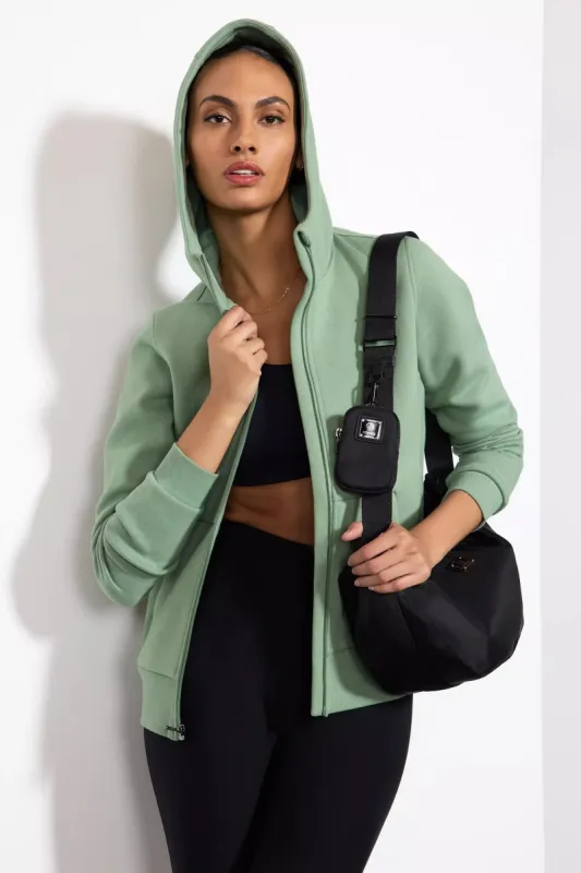 Comfort Fleece Zip-Up Hoodie - Hedge Green sold by MPG