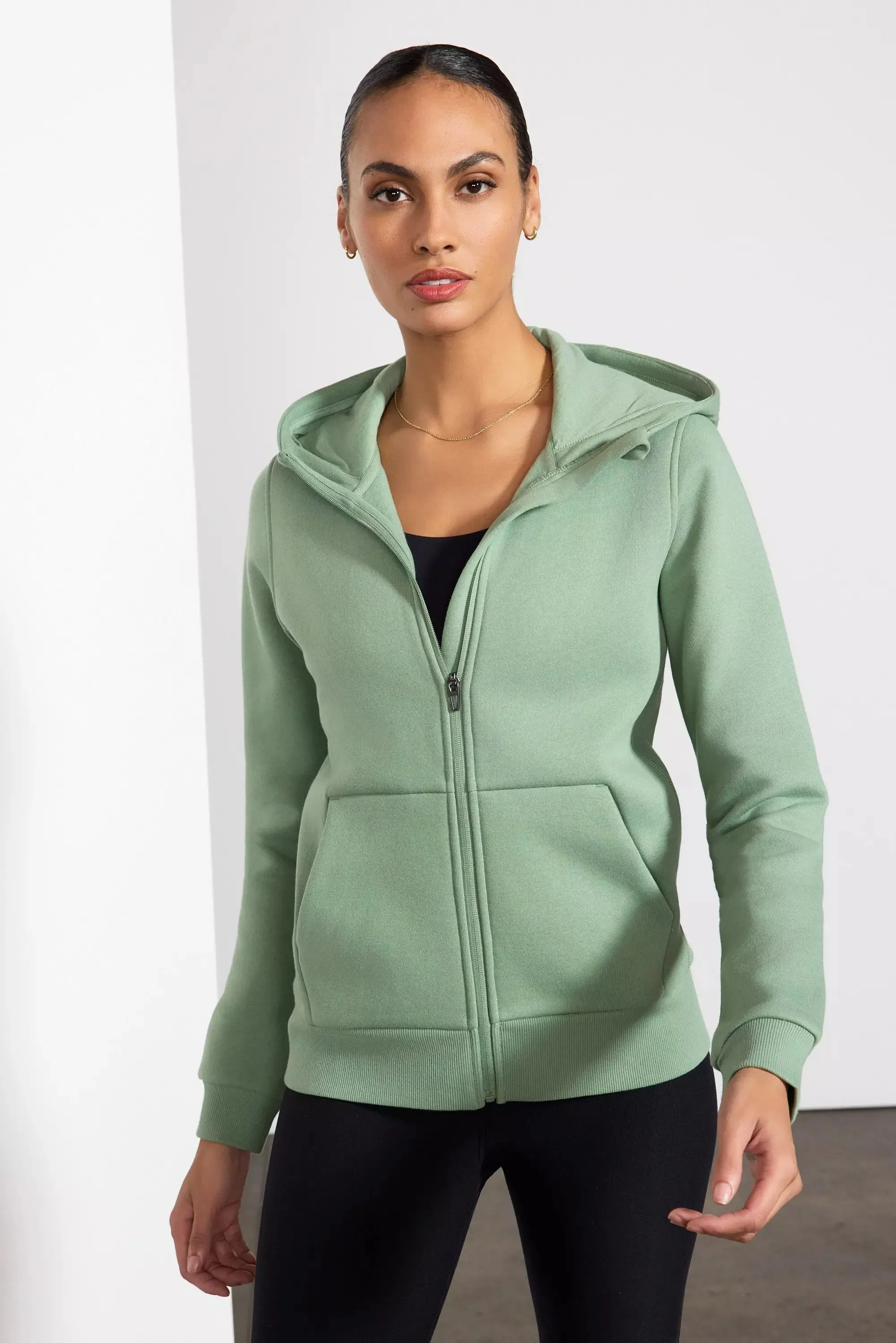 Comfort Fleece Zip-Up Hoodie - Hedge Green sold by MPG product image thumbnail 5
