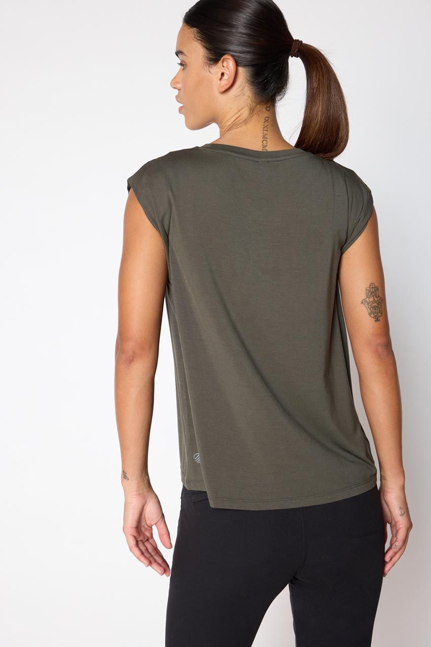 Breeze Tencel™ Modal Short Sleeve Shirt with Tacked Shoulder sold by MPG product image thumbnail 4