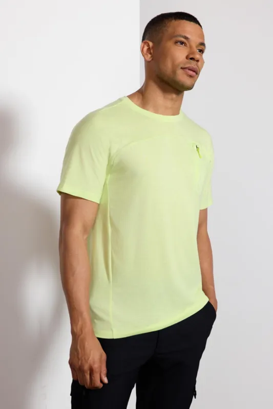 Achieve T-Shirt with Chest Pocket - Shadow Lime sold by MPG