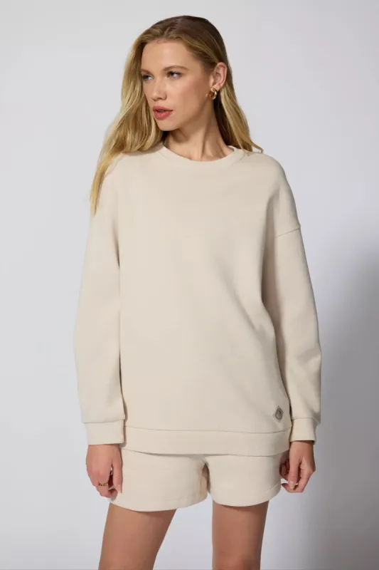 Comfort Fleece Relaxed Sweatshirt - Stone sold by MPG