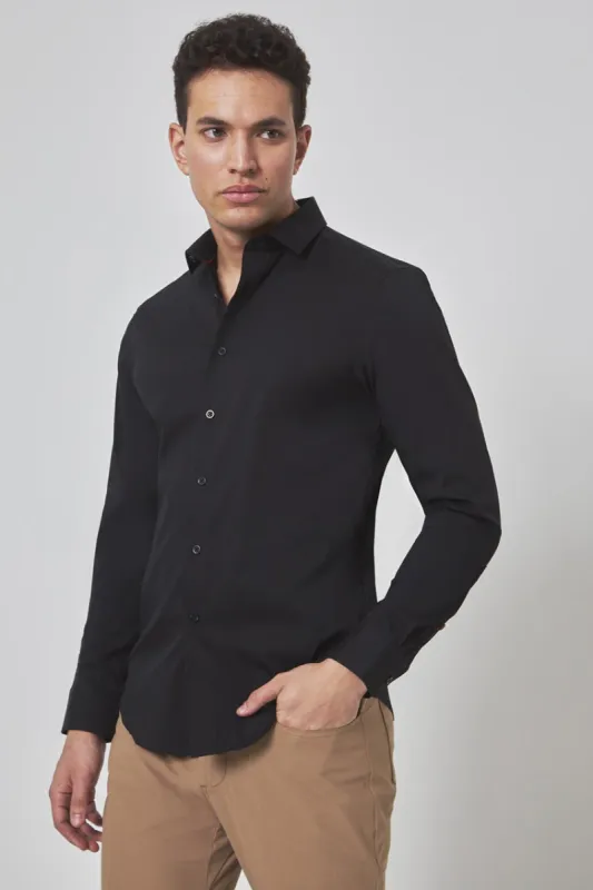 PerformLuxe Cotton Nylon Poplin Slim-Fit Shirt sold by MPG
