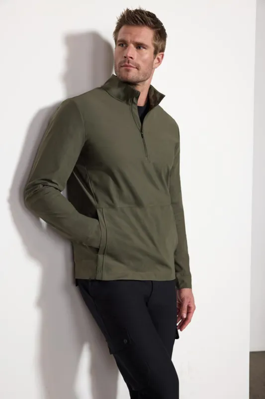 Limitless Recycled Polyester Warp Knit Half-Zip Pullover sold by MPG
