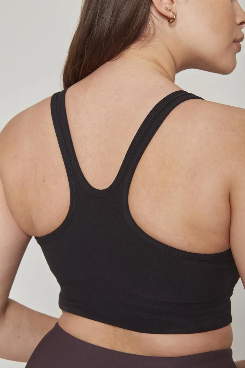 Explore Ruched V-Neck Medium Support Sports Bra Peached sold by MPG